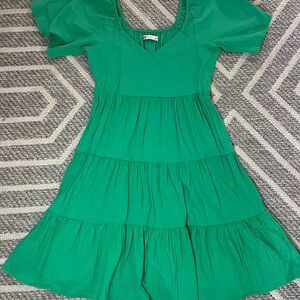 Green Tiered Dress